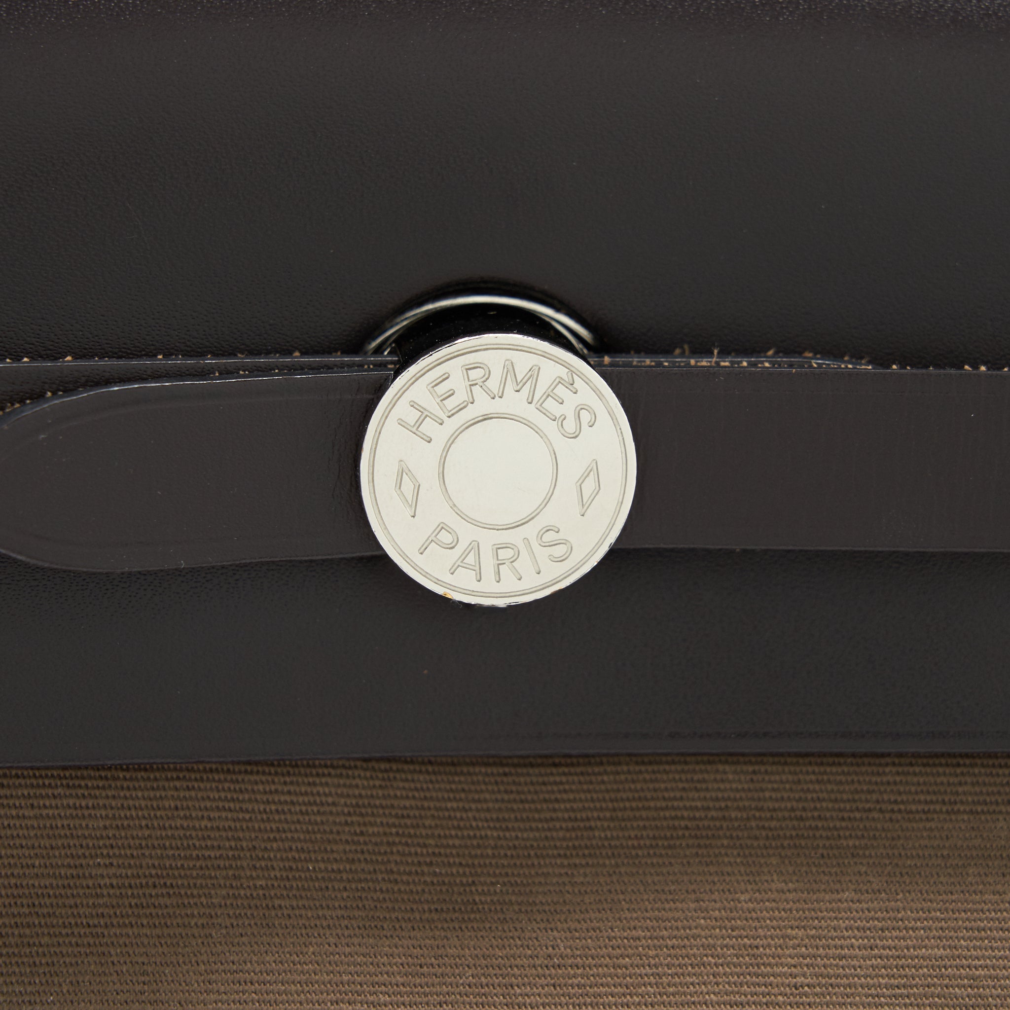 HERMES HERBAG ZIP 31 BAG ETOUPE/EBENE SHW