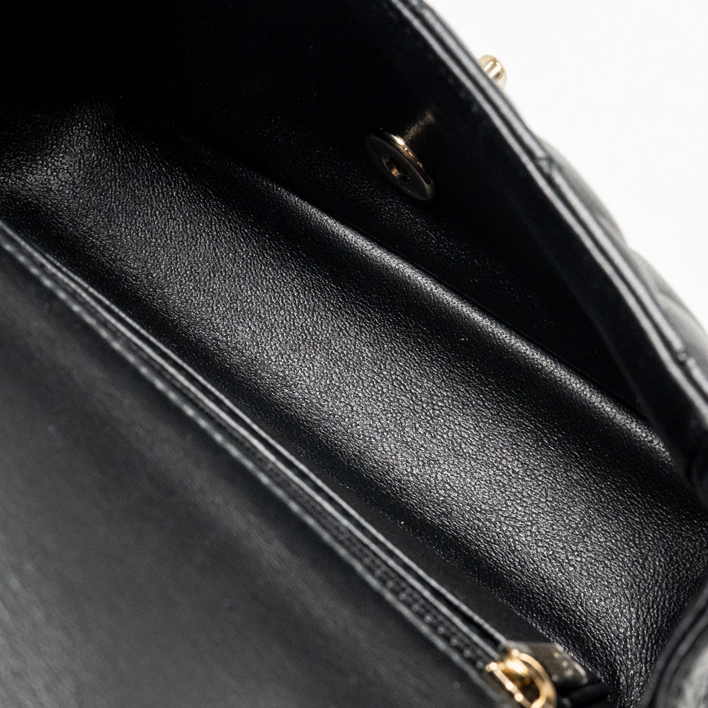 CHANEL MINI RECTANGULAR FLAP BAG LAMBSKIN BLACK LGHW