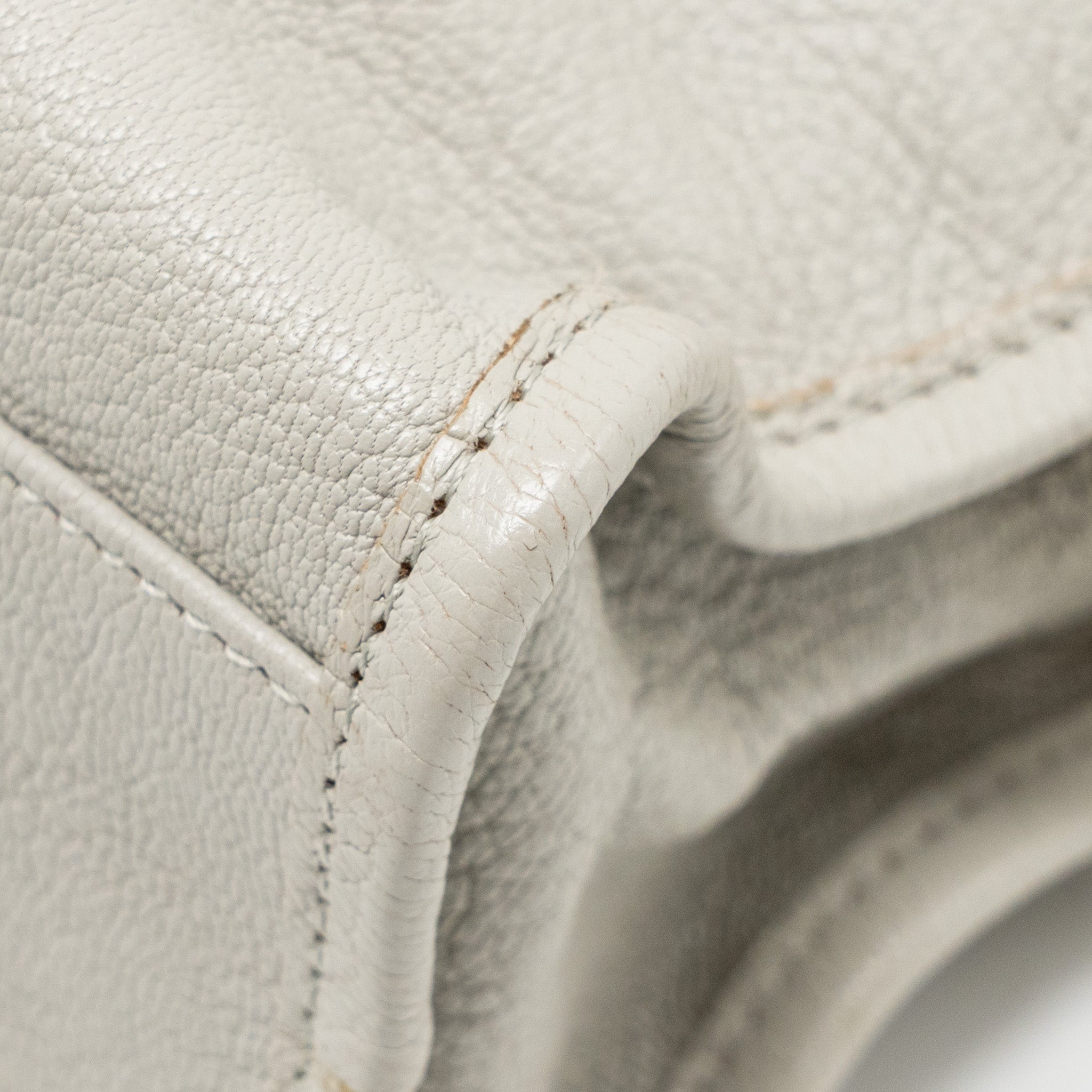 BALENCIAGA MINI CITY BAG CALFSKIN LIGHT GREY GHW