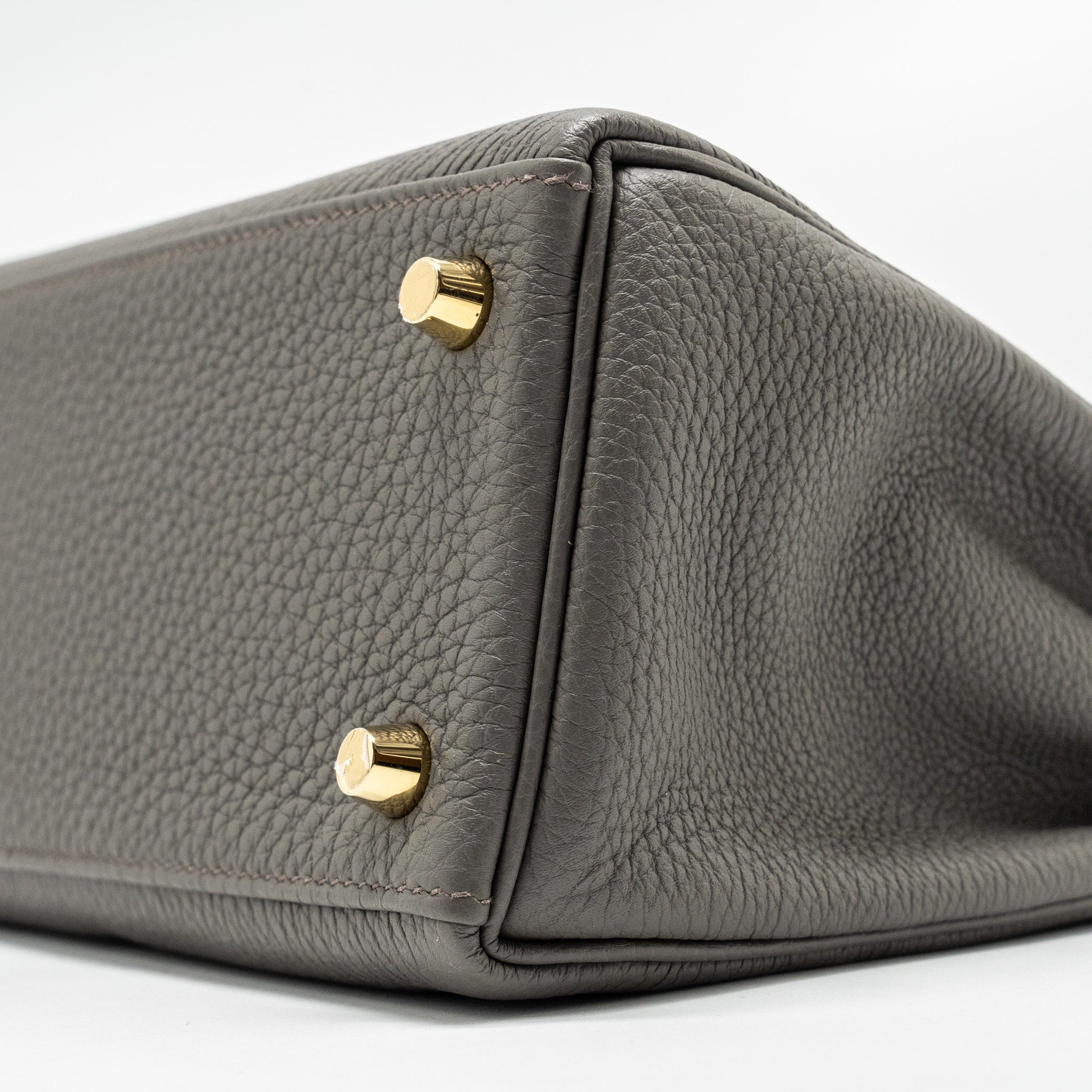 HERMES KELLY 25 TOGO GRIS ETAIN GHW