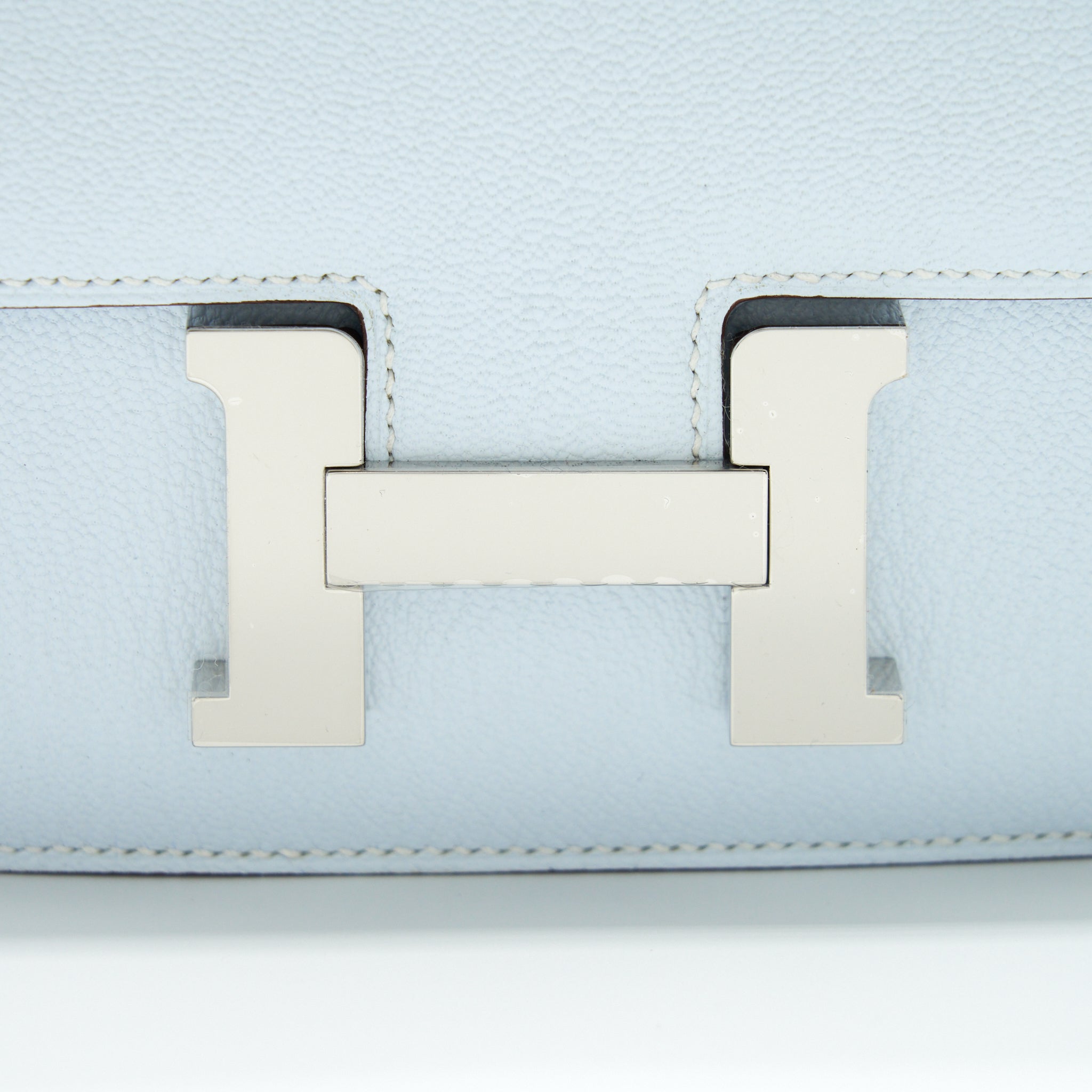 HERMES MINI CONSTANCE CHEVRE MYSORE T0 BLUE BRUME SHW