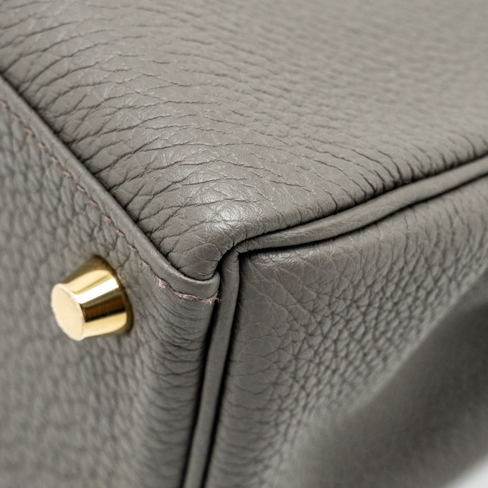 HERMES KELLY 25 TOGO GRIS ETAIN GHW
