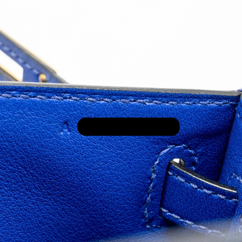 HERMES KELLY POCHETTE SWIFT BLUE ELECTRIC GHW