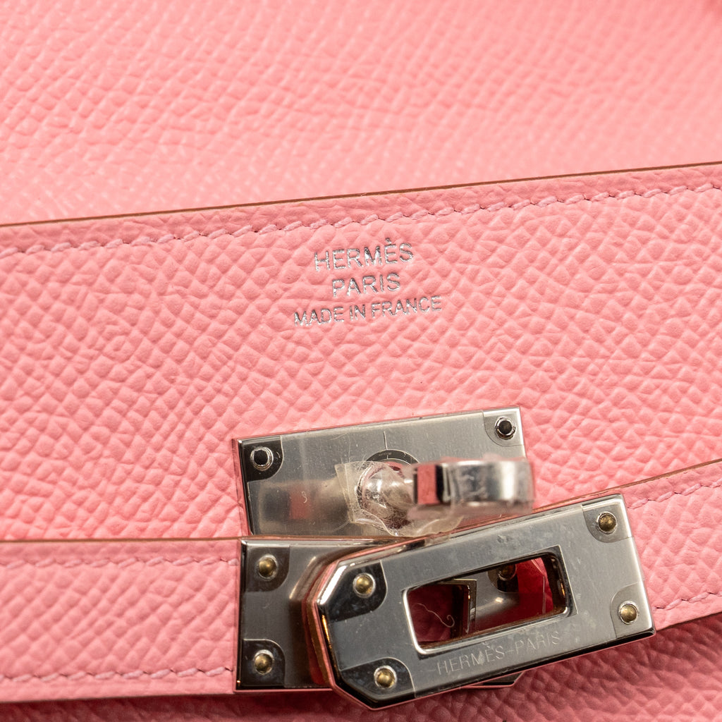 HERMES CLASSIC KELLY TO GO EPSOM ROSE CONFETTI SHW