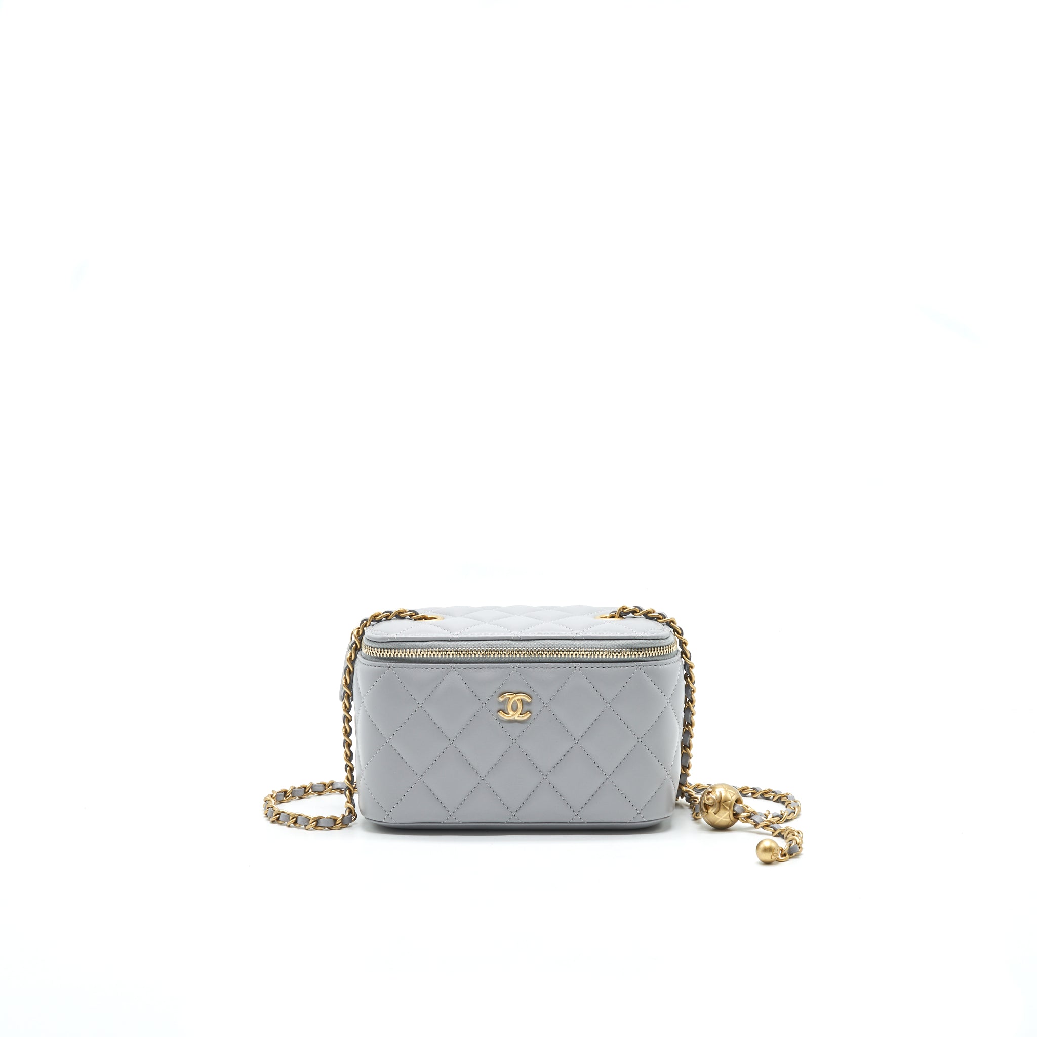 CHANEL 21B GREY GHW SMALL LONG VANITY