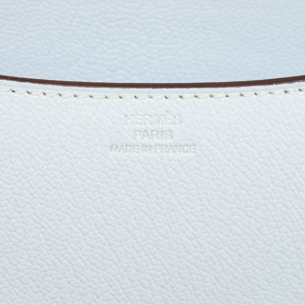 HERMES MINI CONSTANCE CHEVRE MYSORE T0 BLUE BRUME SHW
