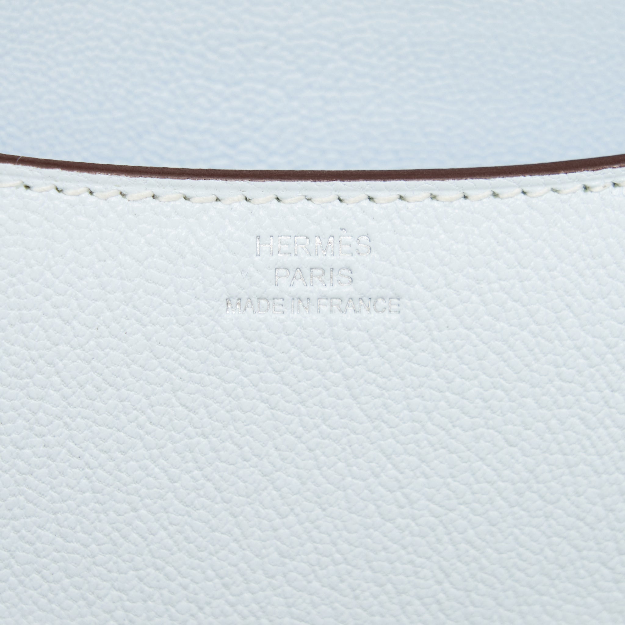 HERMES MINI CONSTANCE CHEVRE MYSORE T0 BLUE BRUME SHW