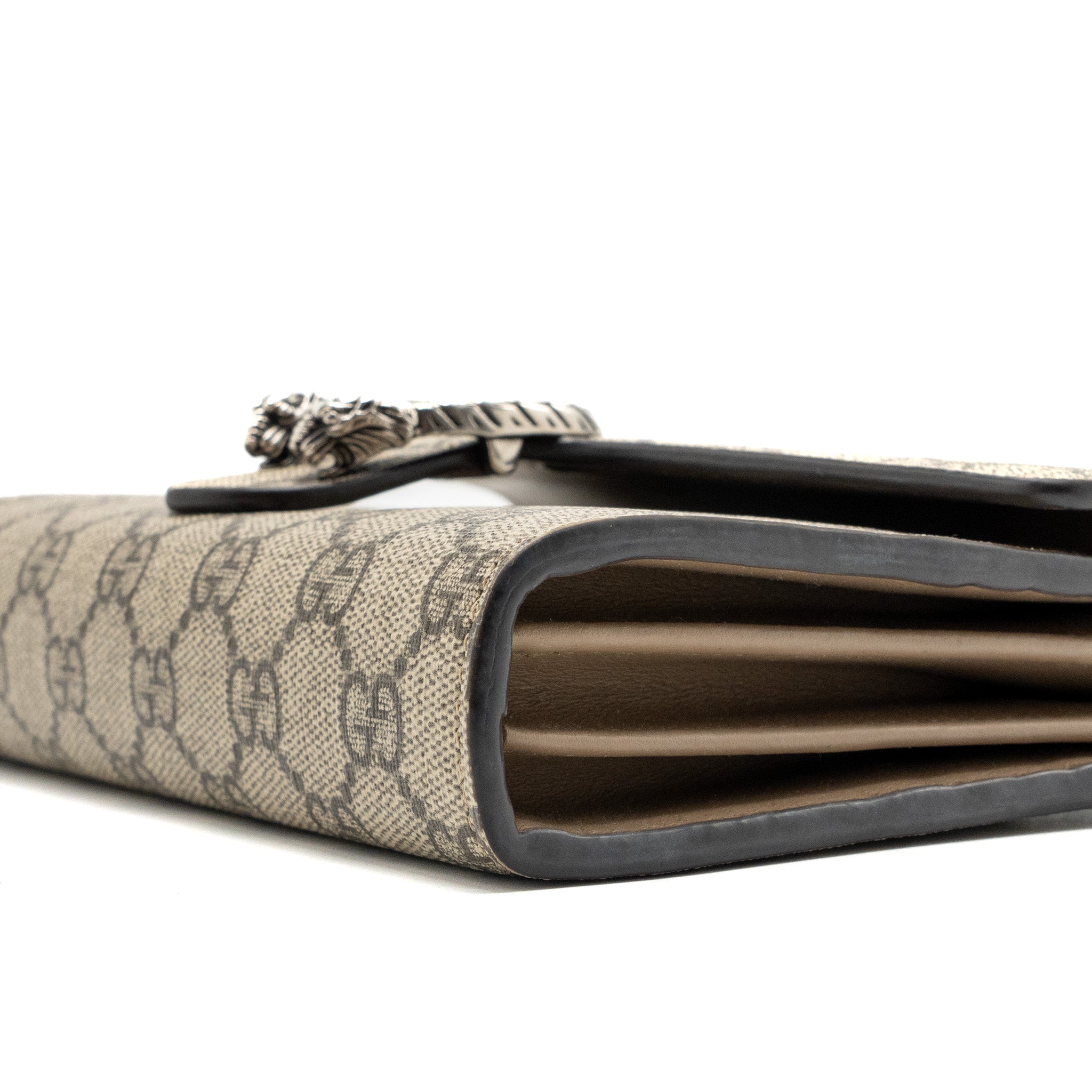 GUCCI DIONYSUS WALLET ON CHAIN GG SUPREME CANVAS / LEATHER BEIGE SHW