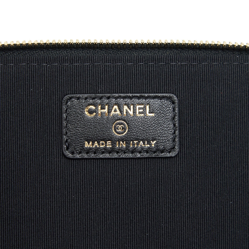 CHANEL 21K TOP HANDLE RECTANGULAR VANITY WITH CHAIN BLACK LGHW