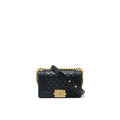 CHANEL SMALL BOY BAG CALFSKIN BLACK WITH GHW SERIAL27