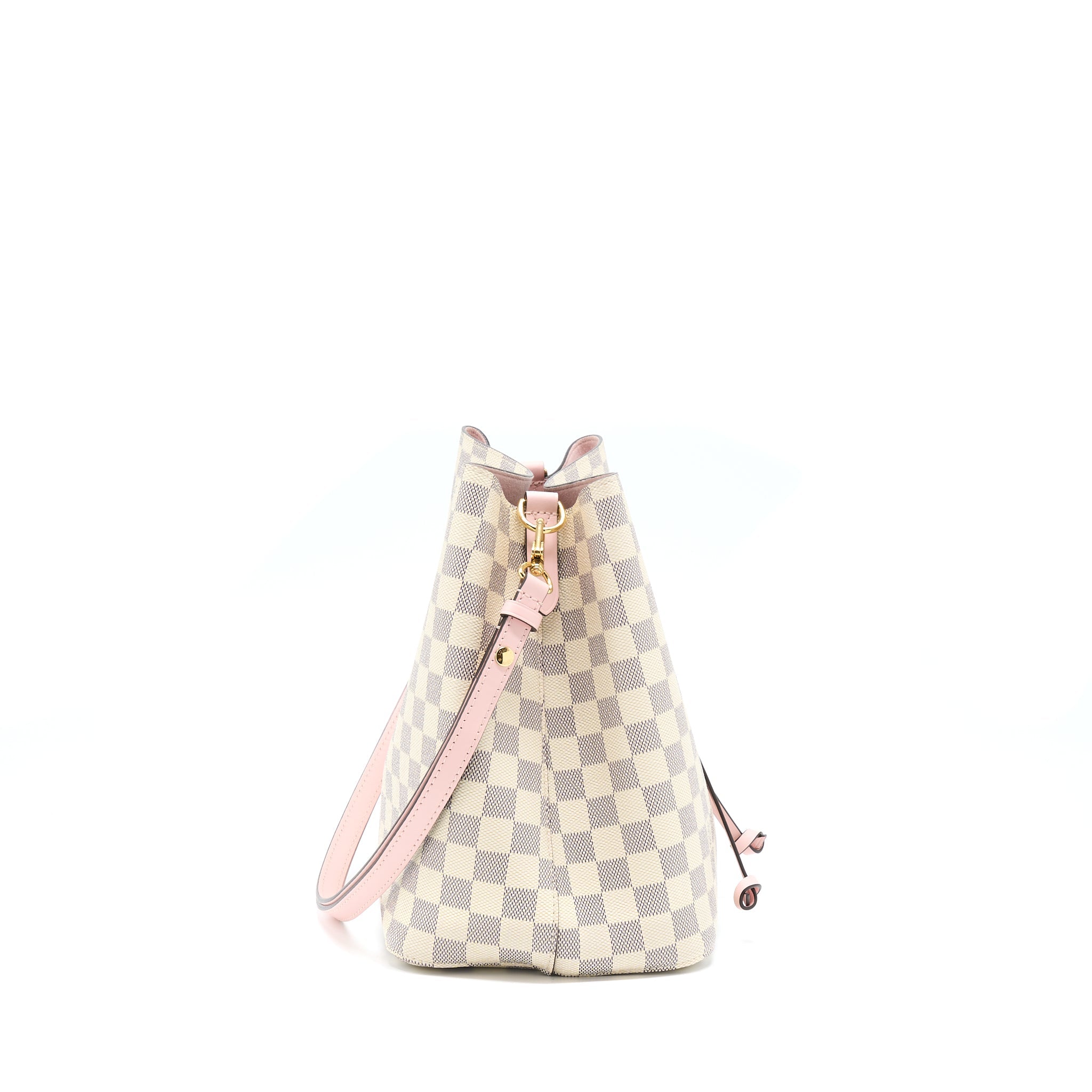 LOUIS VUITTON NEO NOE BUCKET BAG DAMIER AZUR/PINK GHW