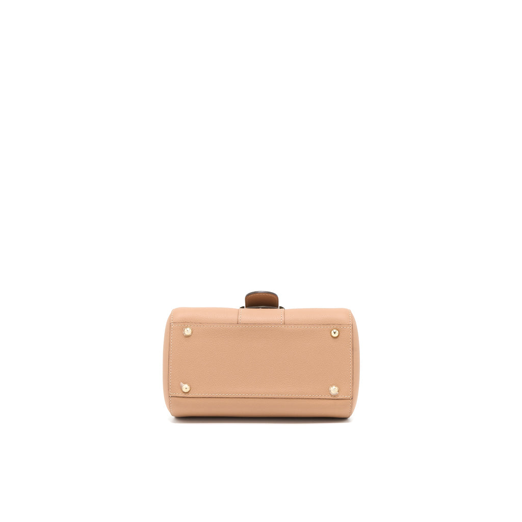 DELAUX MINI BRILLIANT CALFSKIN BEIGE LGHW