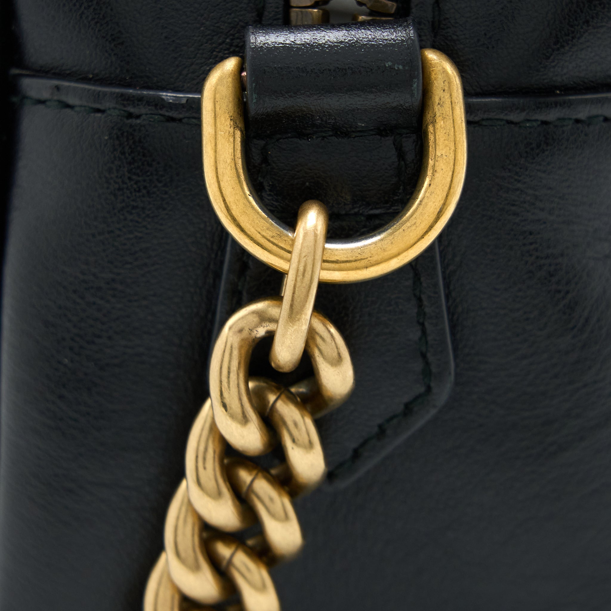 GUCCI SMALL MARMONT MATELASSE CALFSKIN BLACK GHW