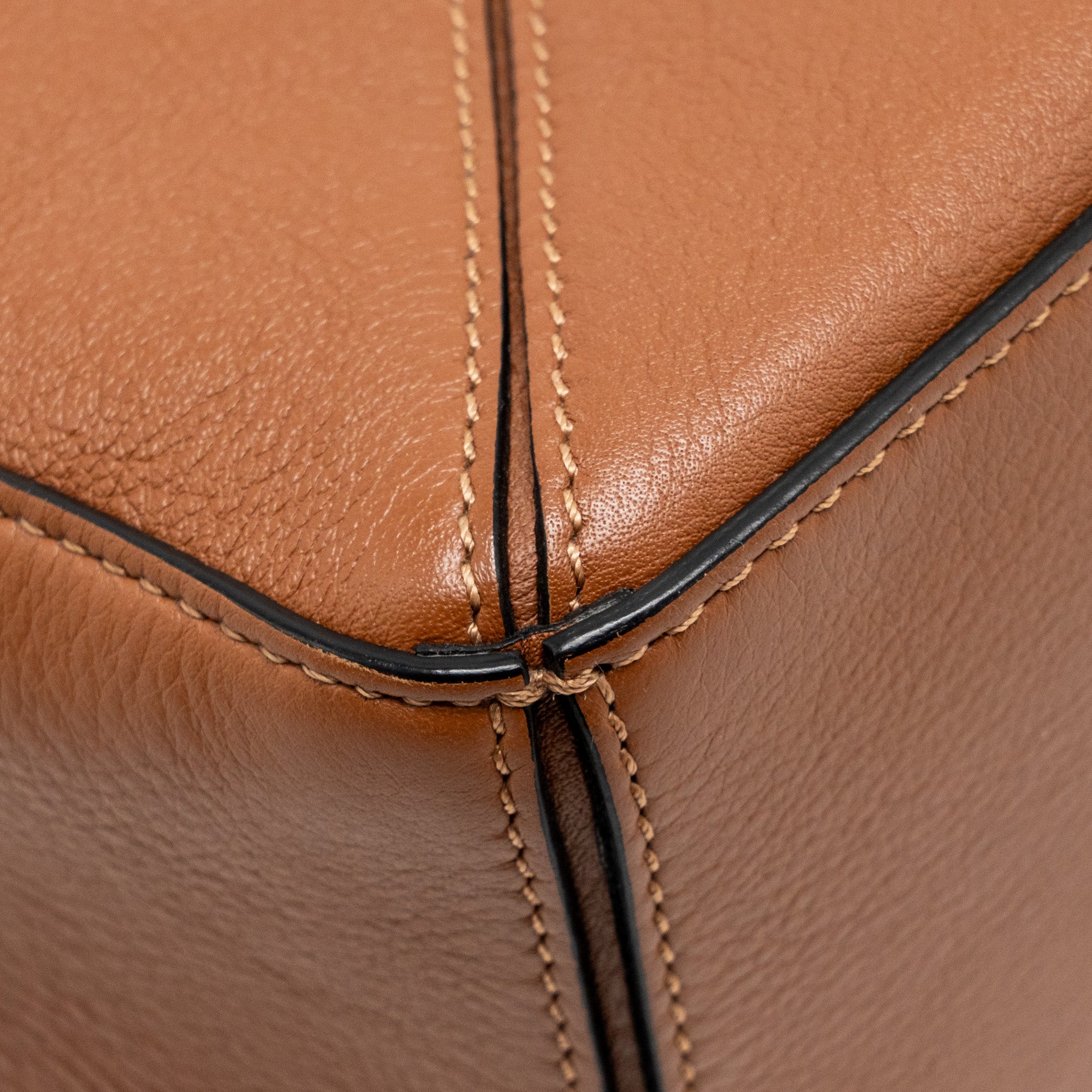 LOEWE SMALL PUZZLE BAG CALFSKIN TAN SHW