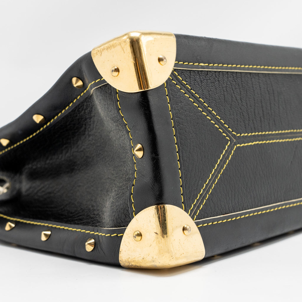 LOUIS VUITTON VINTAGE SHOULDER BAG BLACK GHW
