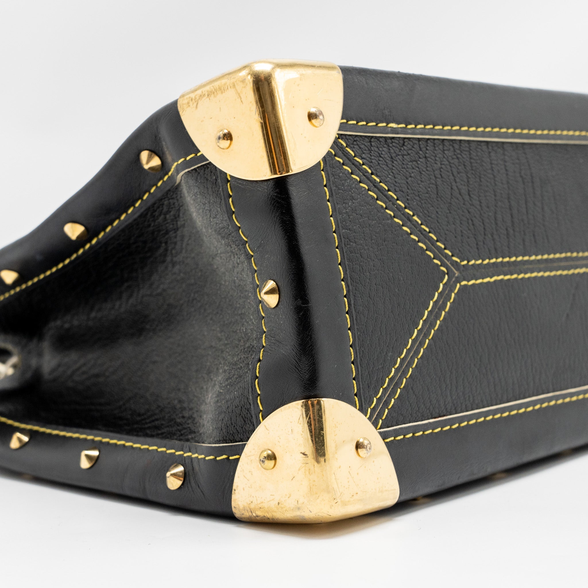 LOUIS VUITTON VINTAGE SHOULDER BAG BLACK GHW