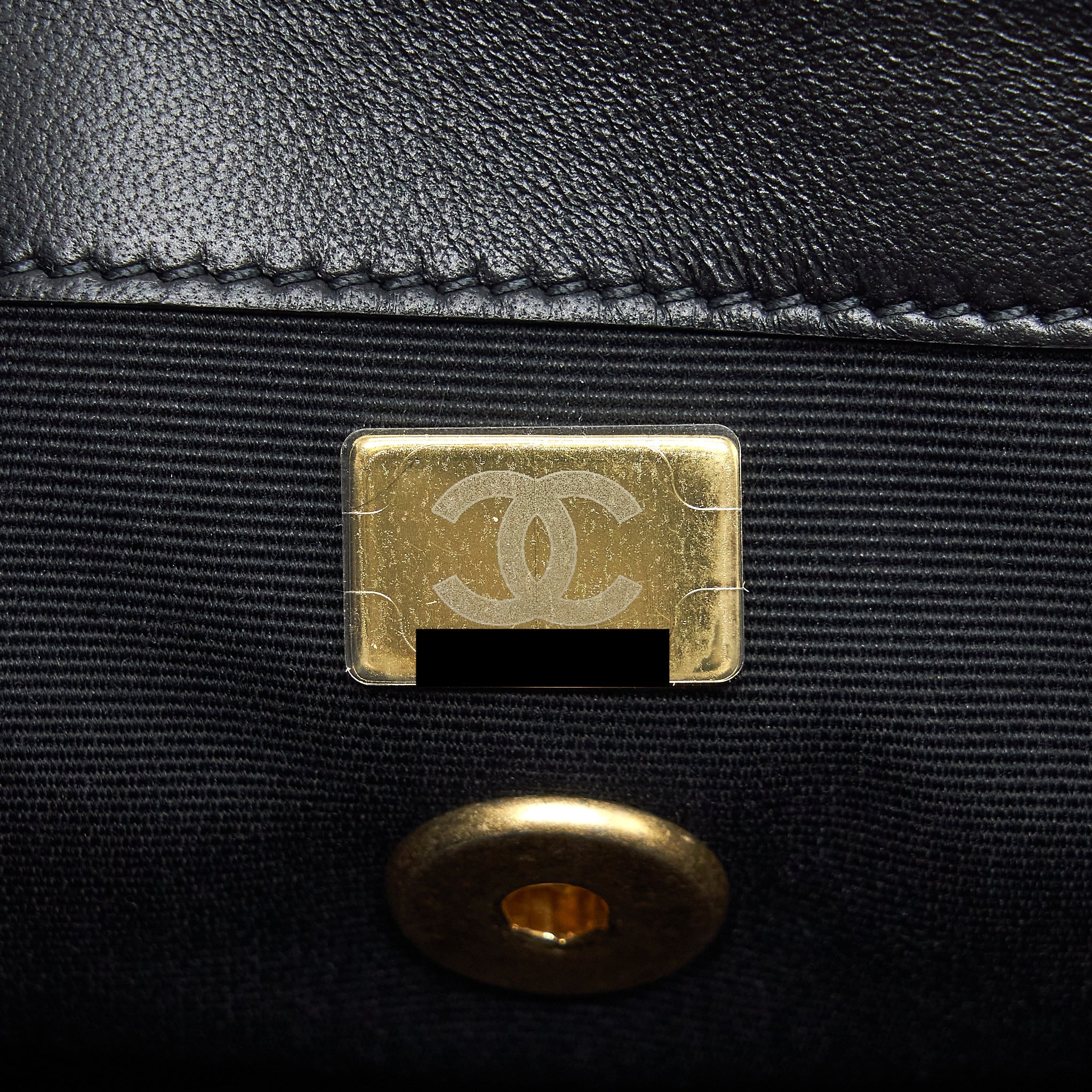CHANEL 22P NEW SQUARE FLAP BAG CAVIAR BLACK BRUSHED GHW