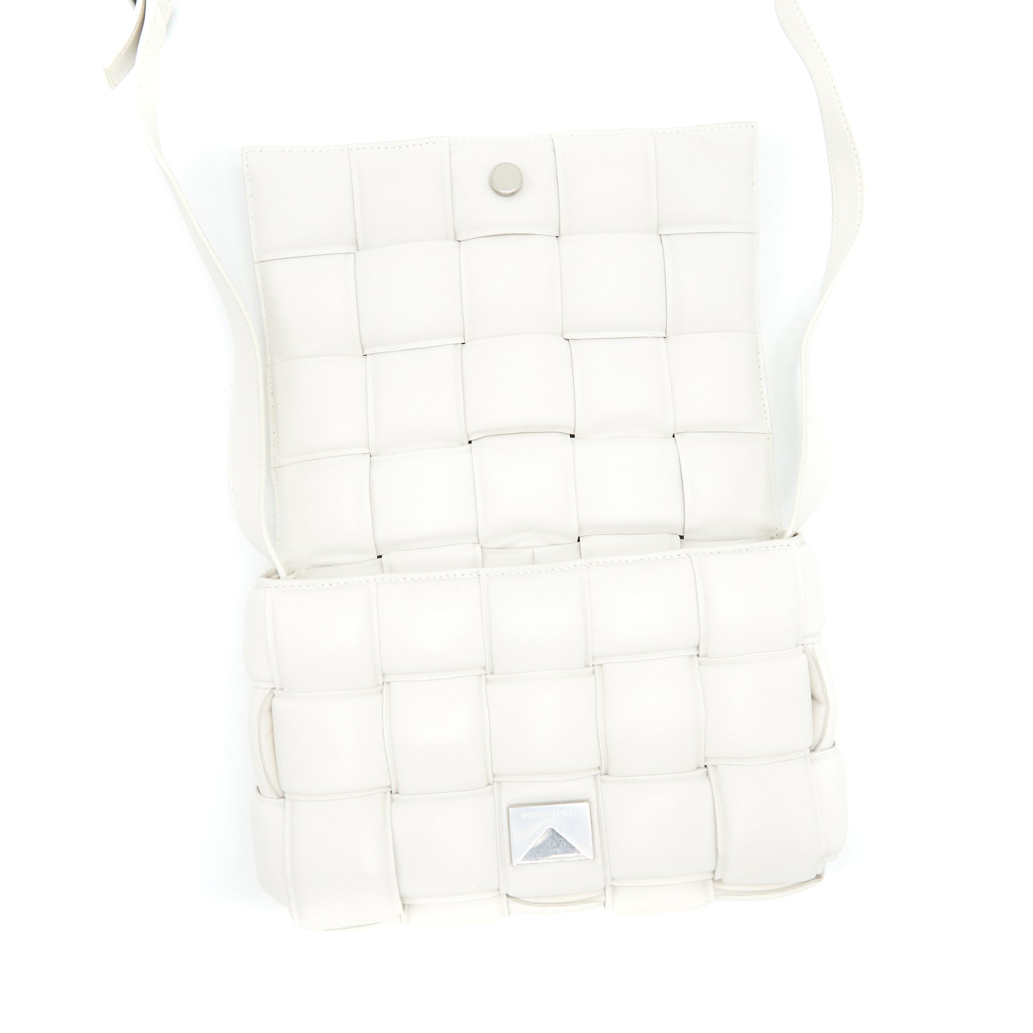 BOTTEGA VENETA PADDED CASSETTE BAG WHITE