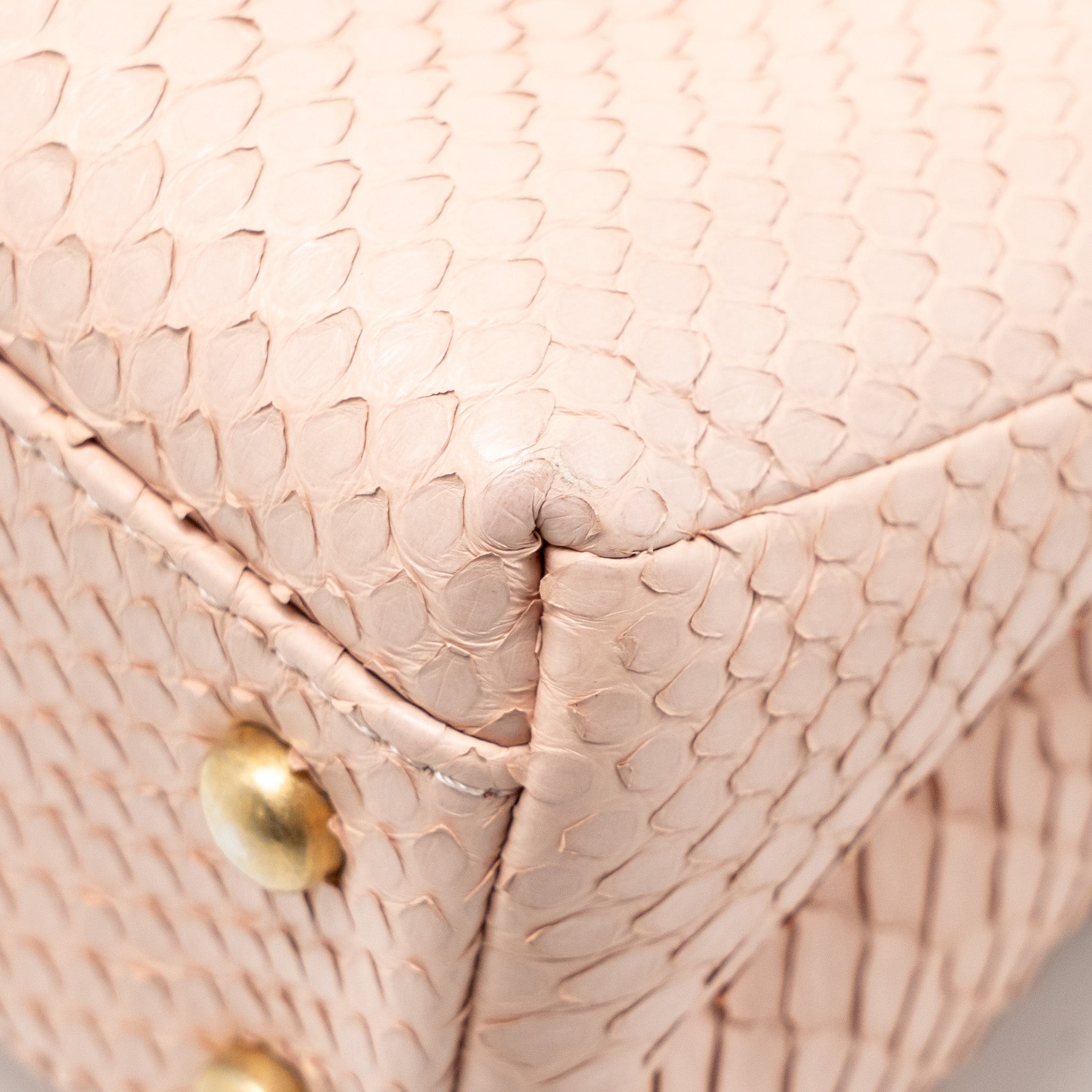 CHANEL SMALL COCO HANDLE PYTHON LIGHT PINK GHW
