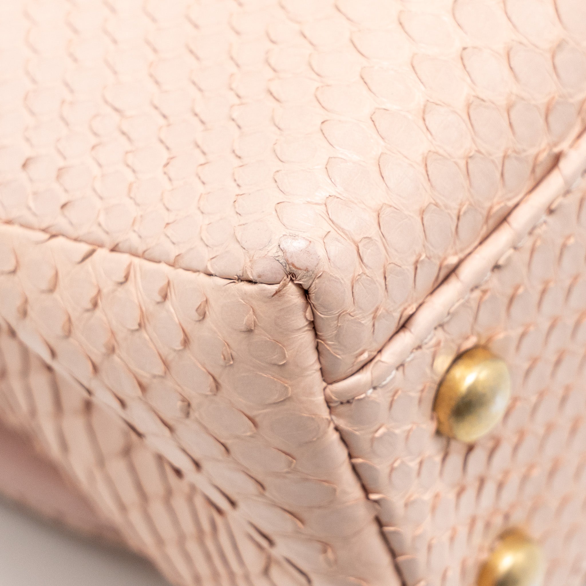 CHANEL SMALL COCO HANDLE PYTHON LIGHT PINK GHW