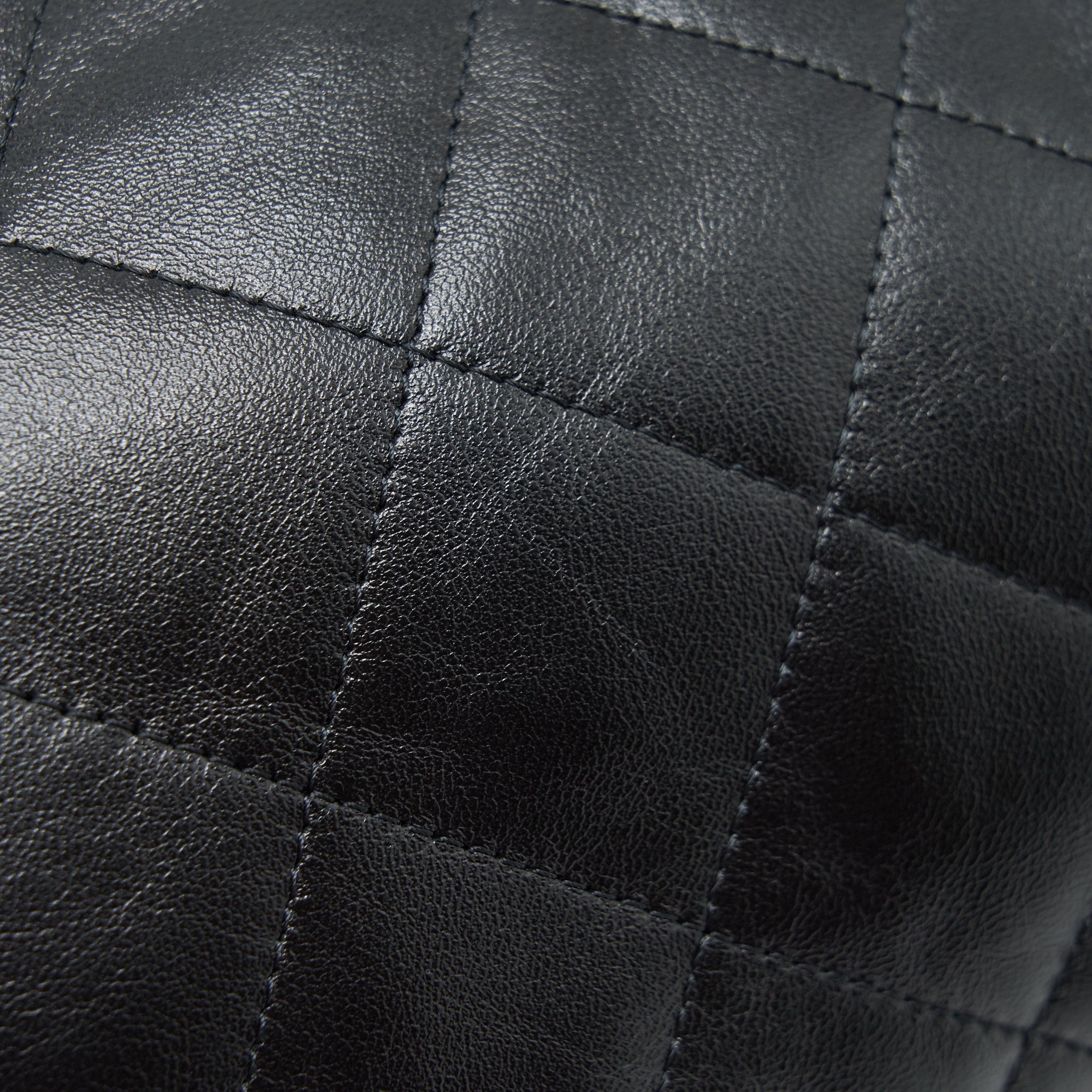 CHANEL QUILTED SHOULDER BAG LAMBSKIN BLACK GHW