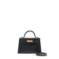HERMES MINI KELLY 20CM CHÈVRE CHAMKILA BLACK GHW