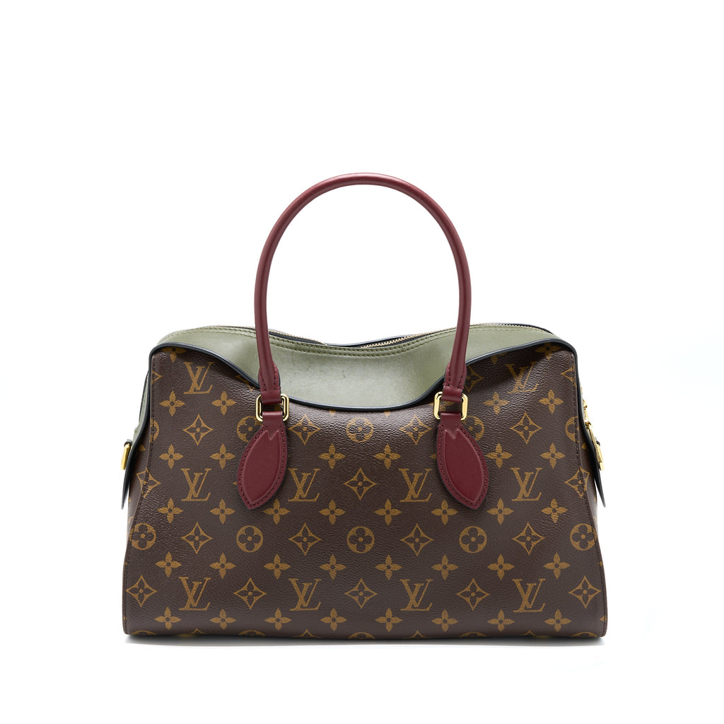 LOUIS VUITTON TUILERIES BAG MONOGRAM CANVAS GREEN/RED GHW
