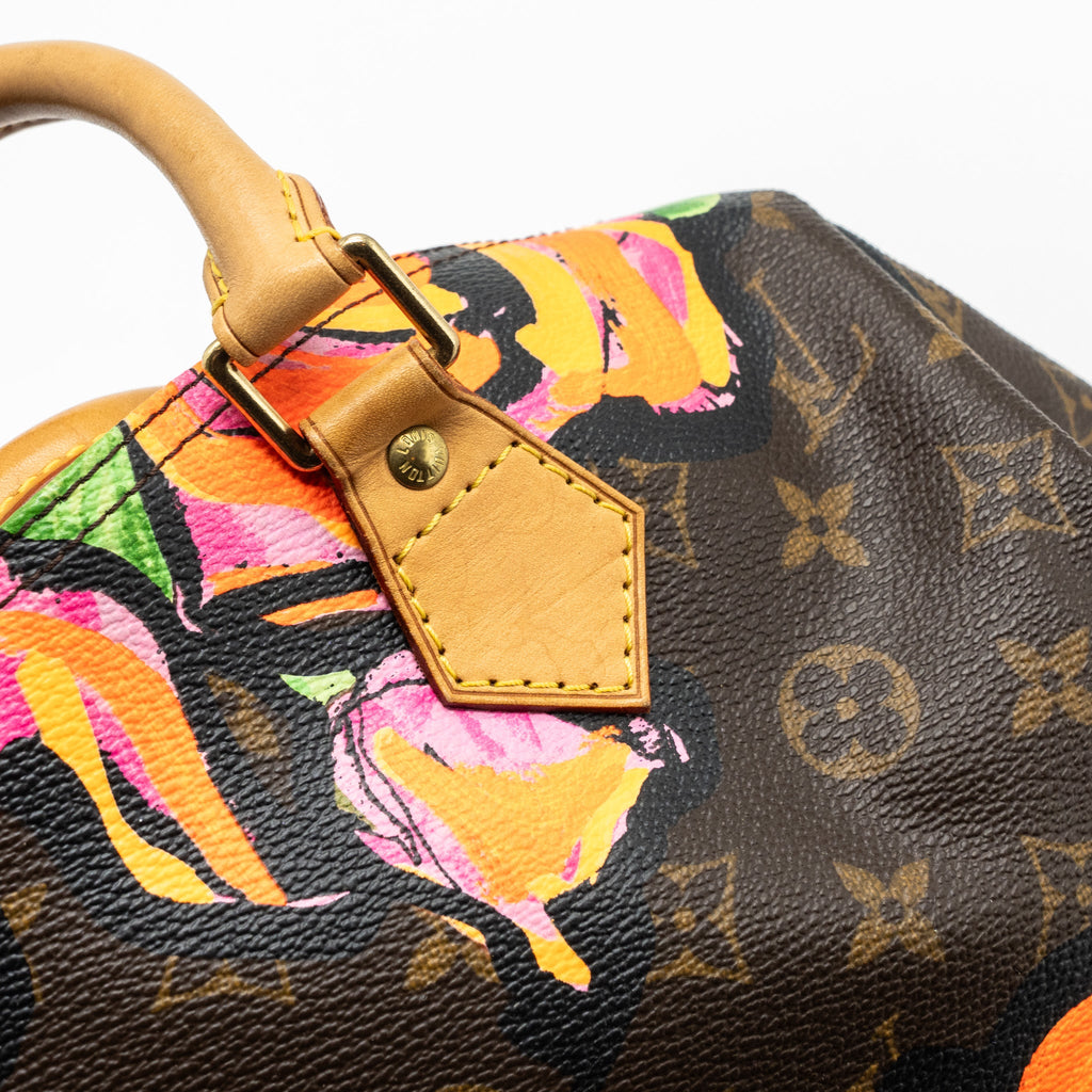 LOUIS VUITTON SPEEDY 30 LIMITED FLOWER PRINT MONOGRAM CANVAS GHW