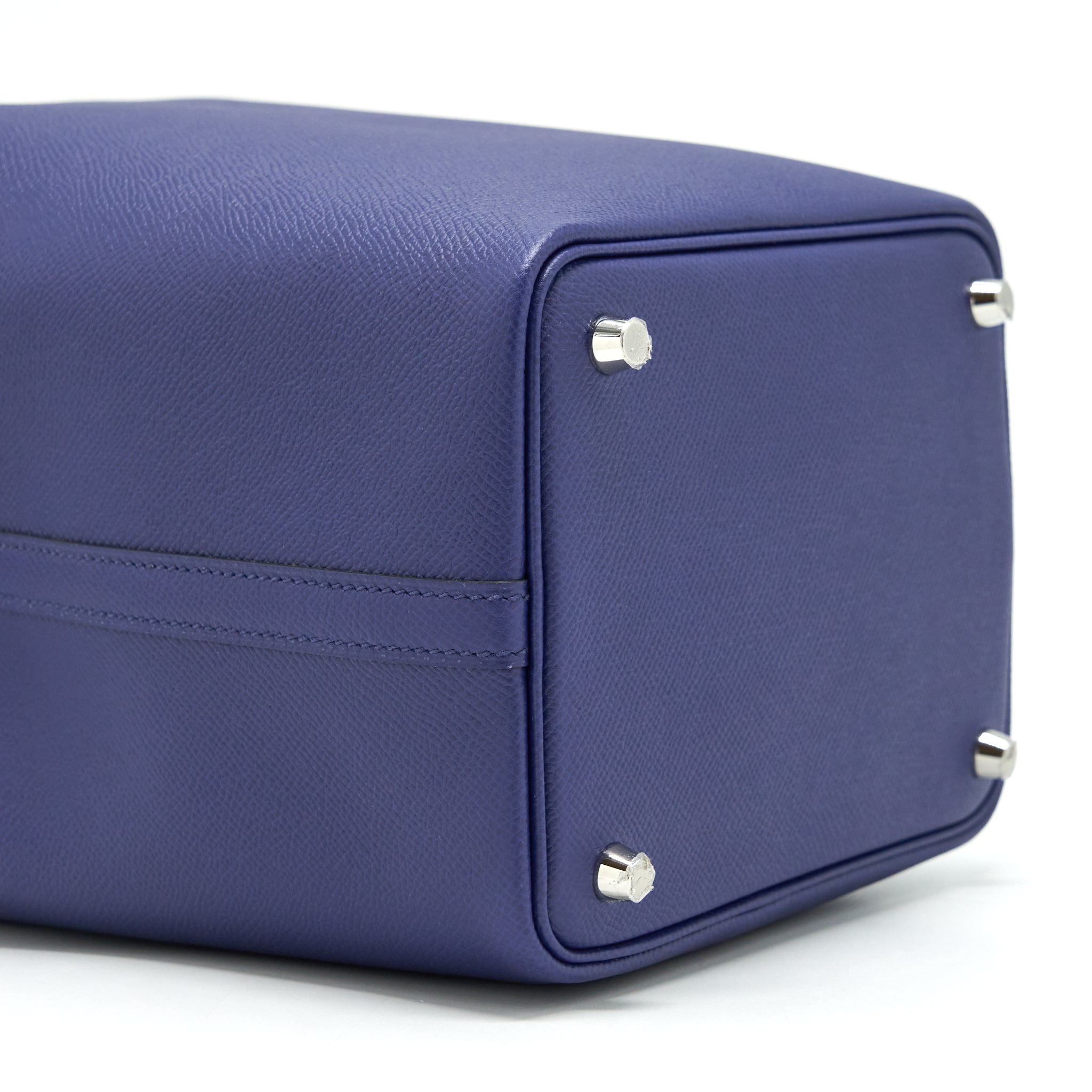 HERMES PICOTIN 18 LOCK BAG EPSOM BLEU ENCRE/ BRIQUE/ NOIR SHW