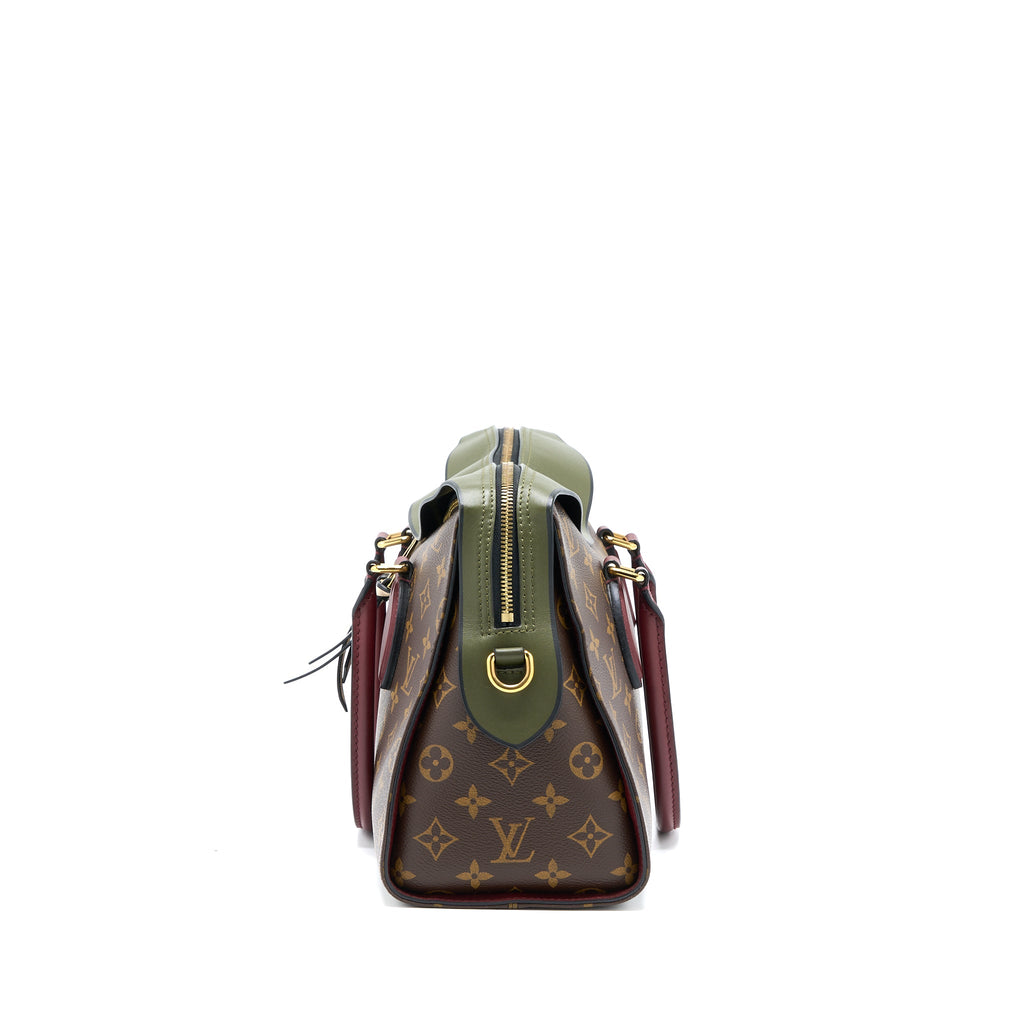 LOUIS VUITTON TUILERIES BAG MONOGRAM CANVAS GREEN/RED GHW