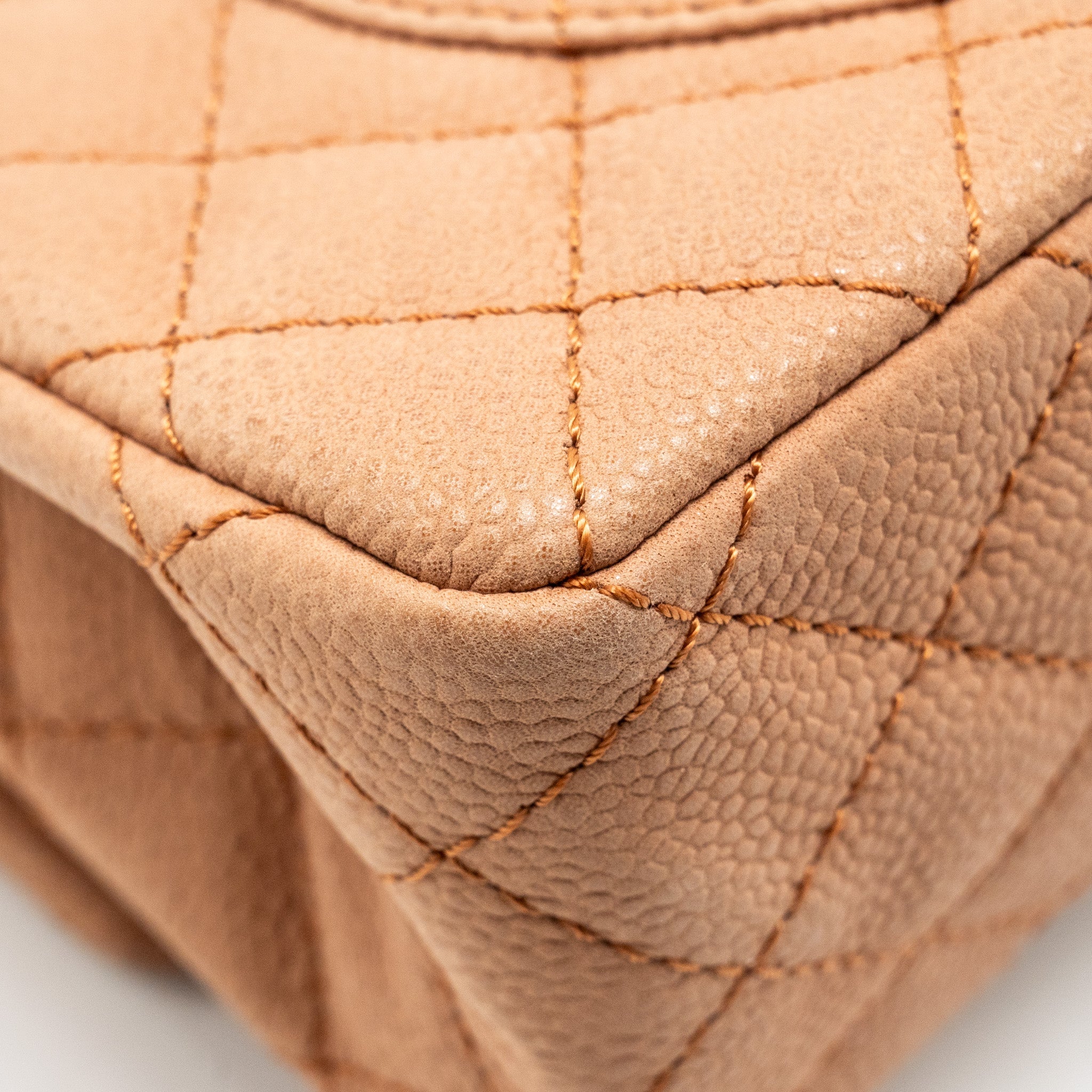 CHANEL SMALL 2.55 REISSUE FLAP BAG GRAINED CALFSKIN LIGHT BROWN SHW