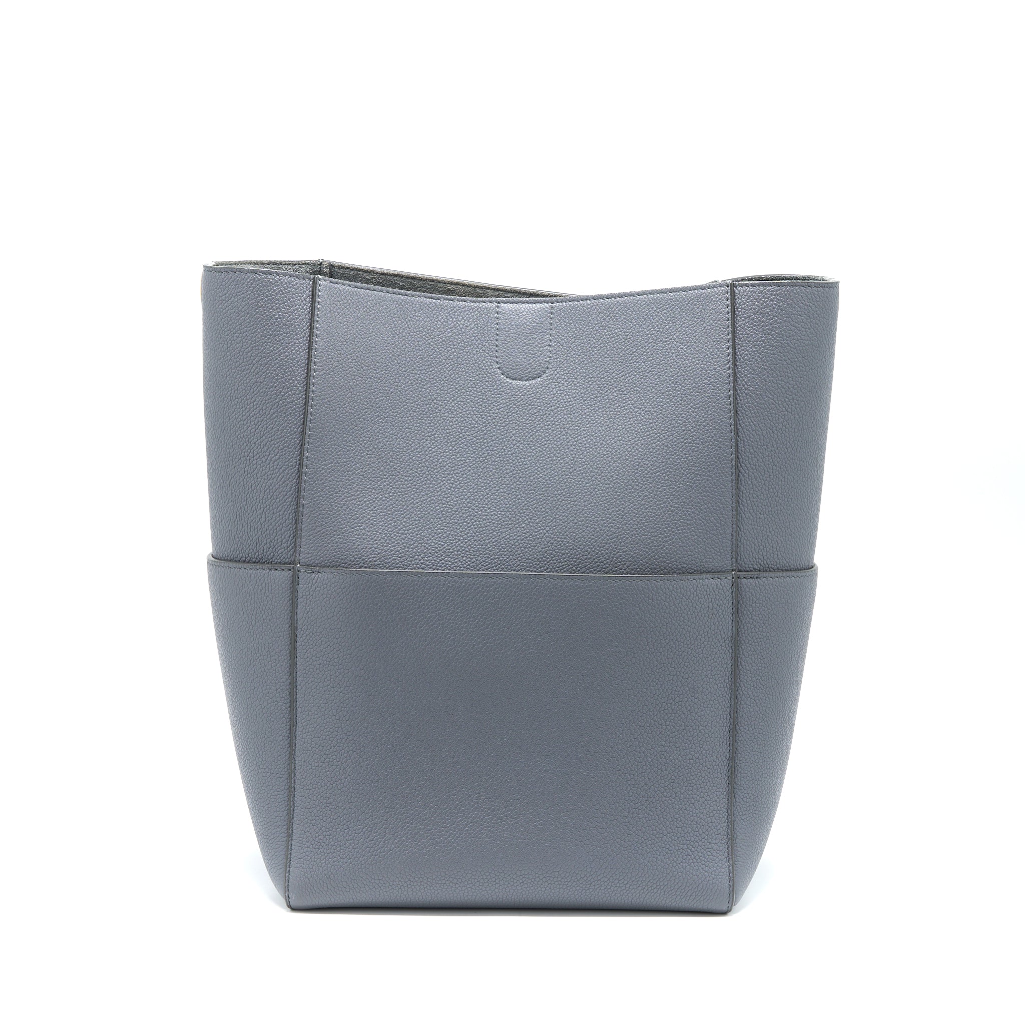 CELINE SANGLE BUCKET BAG CALFSKIN GREY GHW