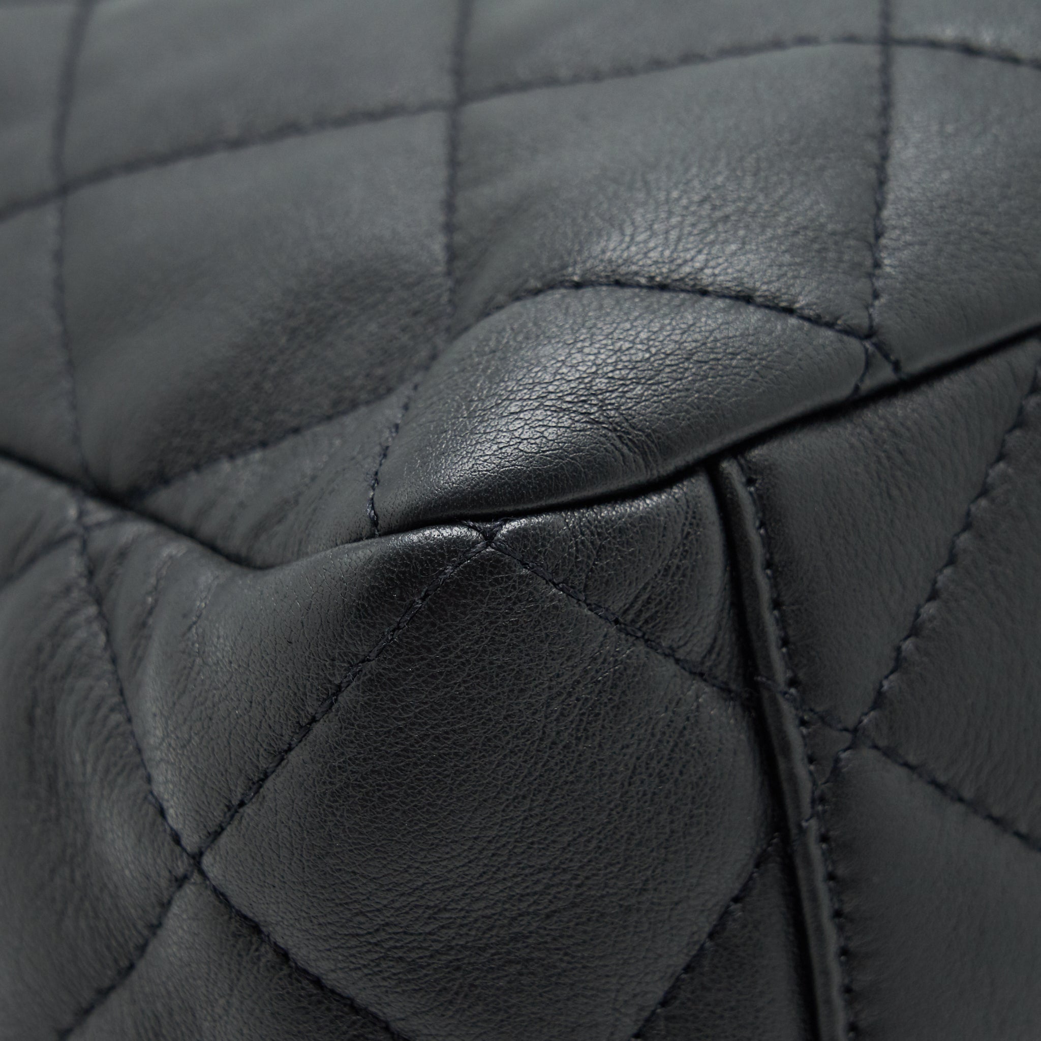 CHANEL BUCKET BAG QUILTED LAMBSKIN BLACK LGHW