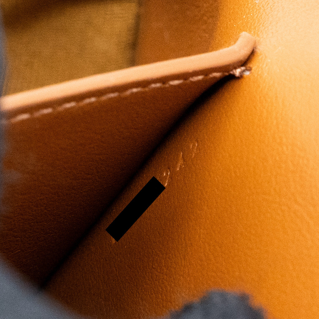 CELINE CLUTCH ON STRAP TABOU TRIOMPHE CANVAS/ CALFSKIN TAN GHW