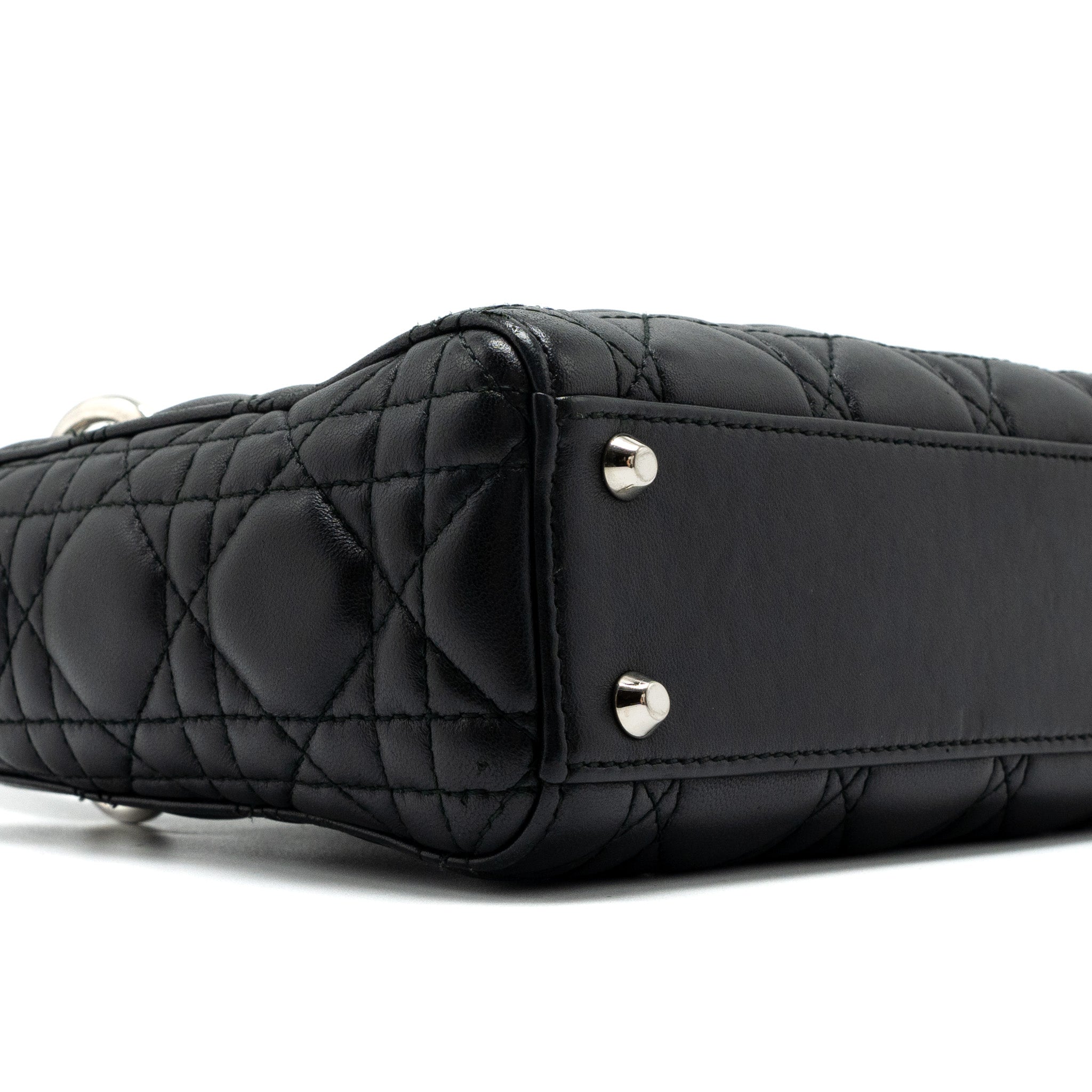 DIOR MINI LADY DIOR LAMBSKIN BLACK SHW