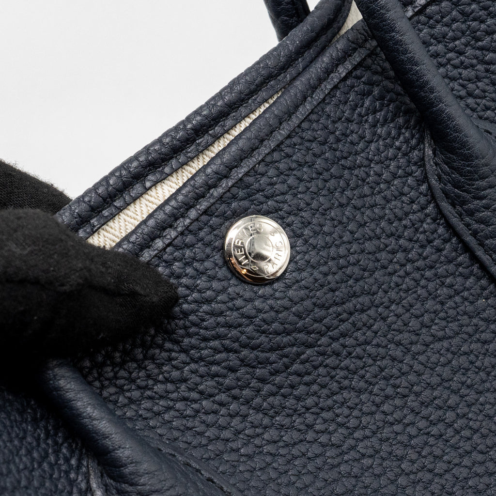 HERMES GARDEN PARTY 30 NEGONDA BLEU INDIGO SHW