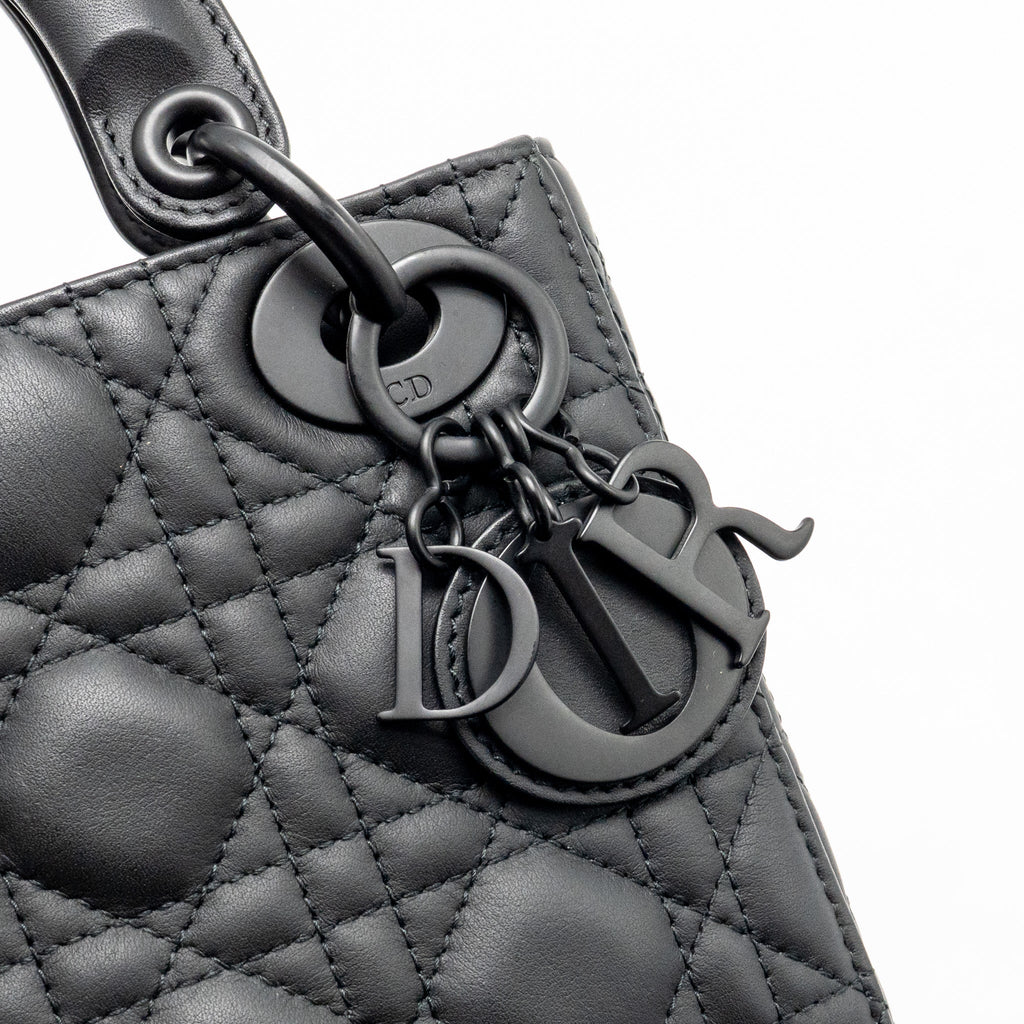 DIOR MINI LADY DIOR CALFSKIN SO BLACK