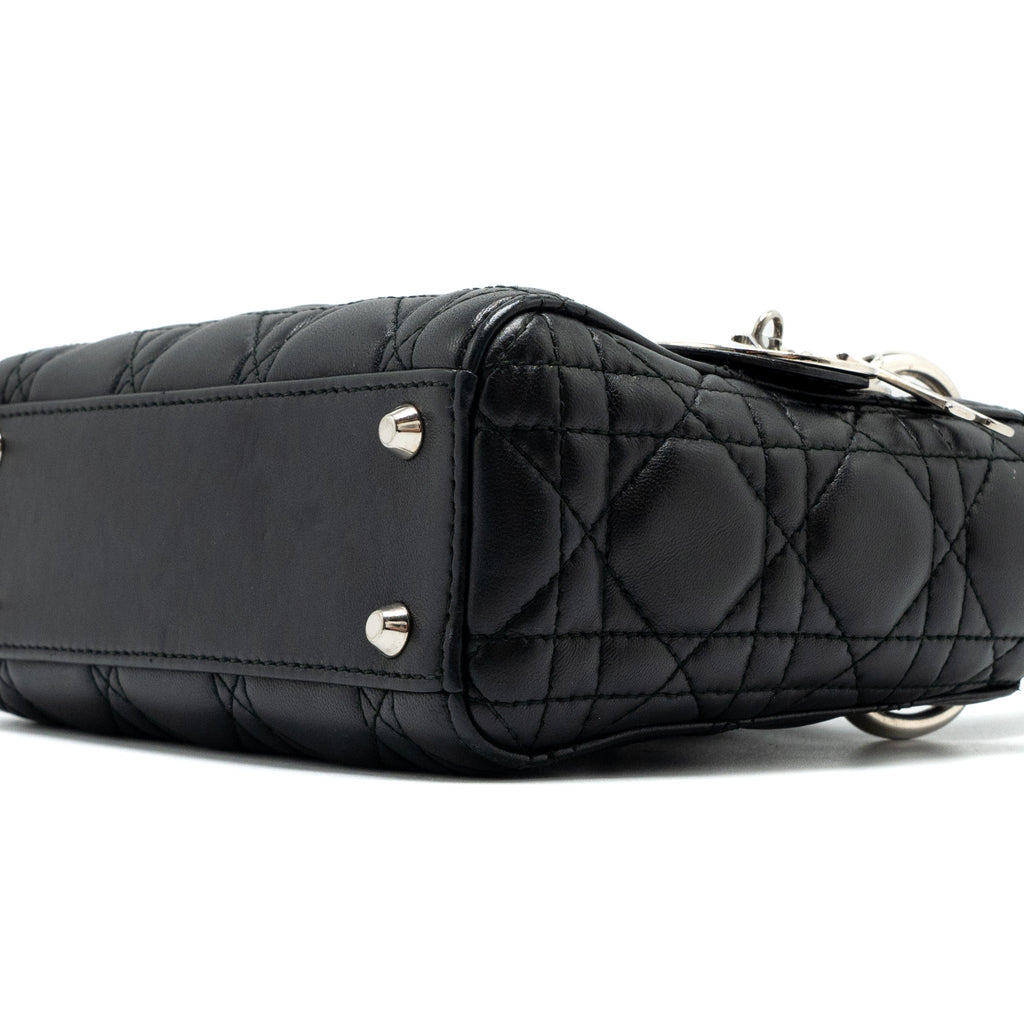 DIOR MINI LADY DIOR LAMBSKIN BLACK SHW
