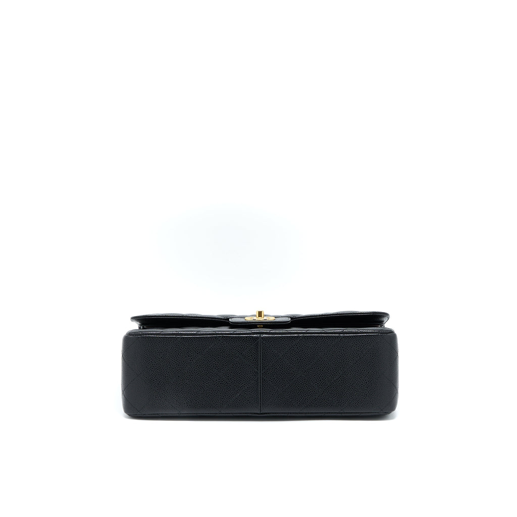 CHANEL JUMBO CLASSIC DOUBLE FLAP BAG CAVIAR BLACK GHW