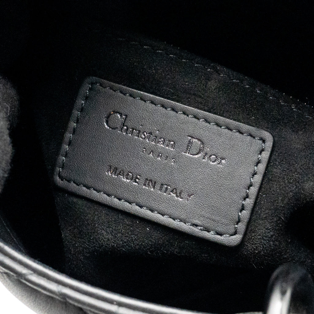 DIOR MINI LADY DIOR CALFSKIN SO BLACK