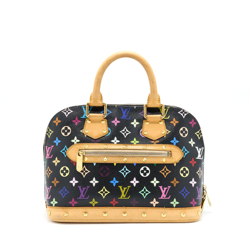 LOUIS VUITTON ALMA BAG MONOGRAM CANVAS MULTICOLOUR/ BLACK GHW
