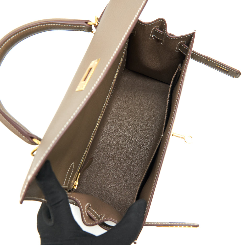 HERMES KELLY 28 EPSOM ETOUPE GHW