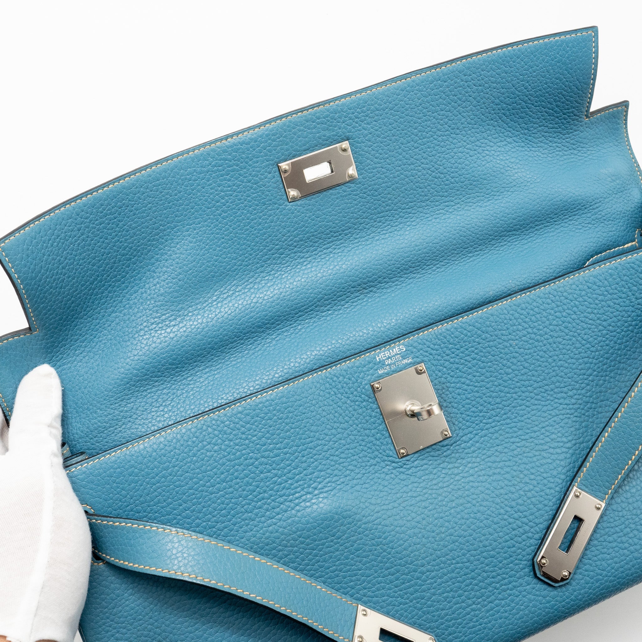 HERMES SHOULDER KELLY CLEMENCE BLUE JEANS SHW