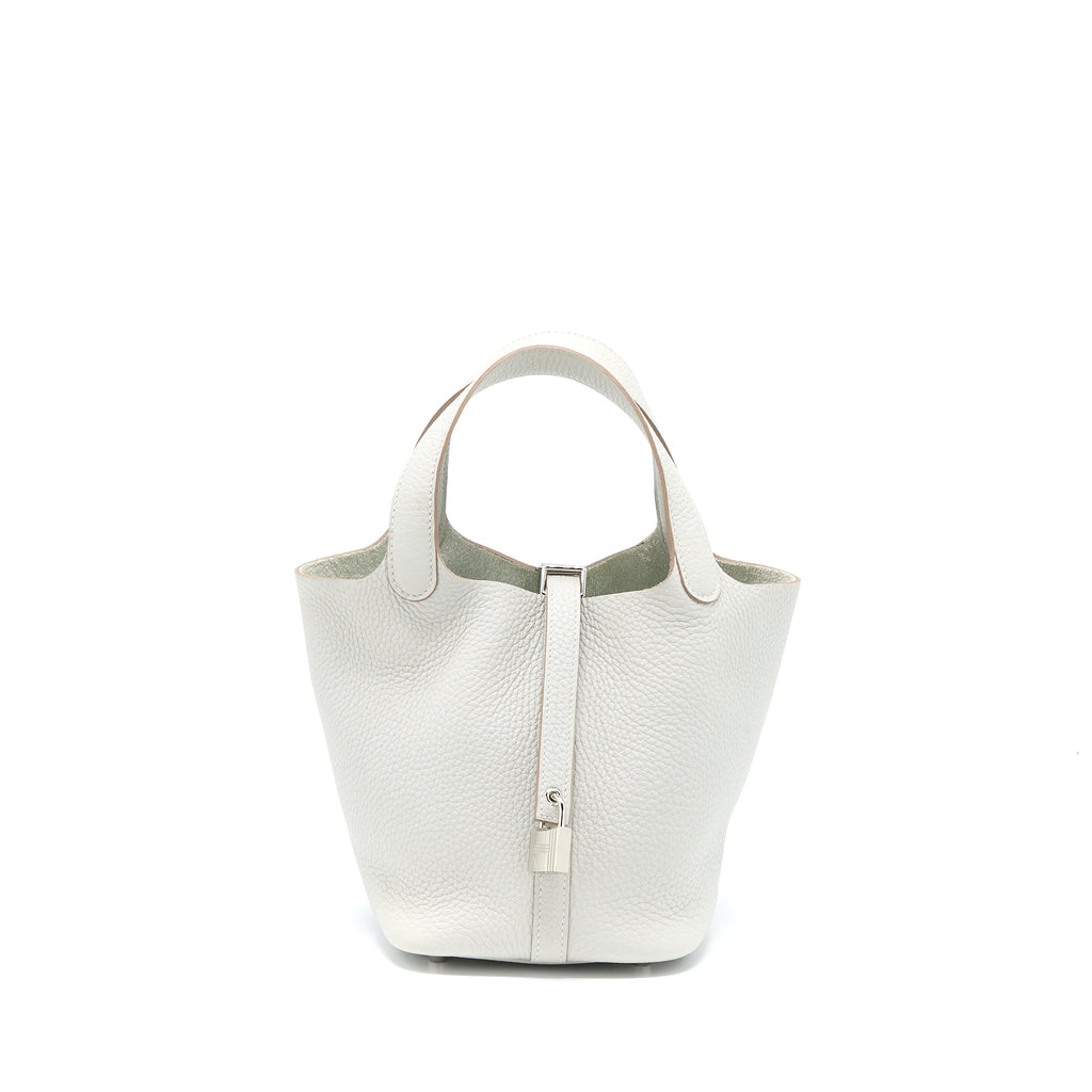 HERMES PICOTIN 18 CLEMENCE GRIS PEARL SHW