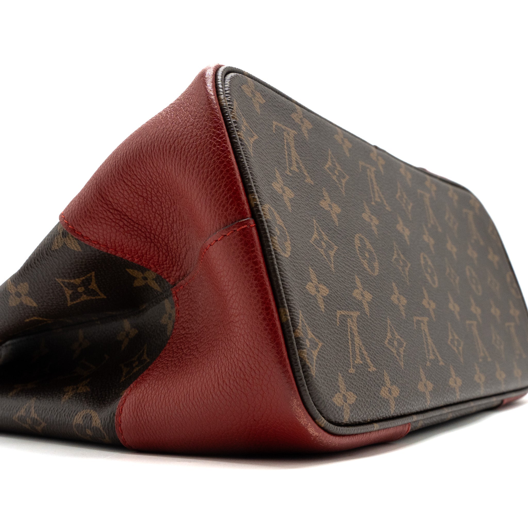 LOUIS VUITTON TOP HANDLE TOTE BAG MONOGRAM CANVAS / RED GHW