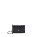 CHANEL CLASSIC WALLET ON CHAIN CAVIAR BLACK SHW (MICROCHIP)