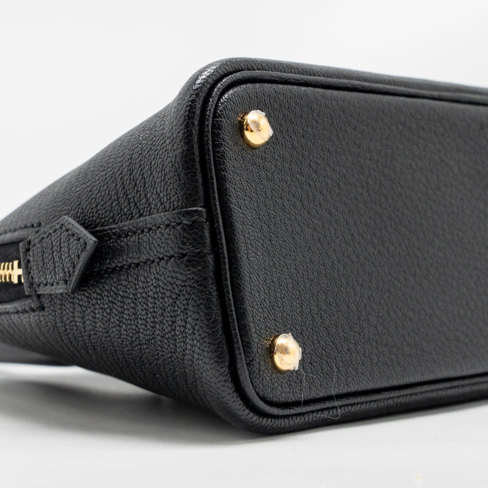 HERMES MINI BOLIDE CHEVRE MYSORE BLACK GHW