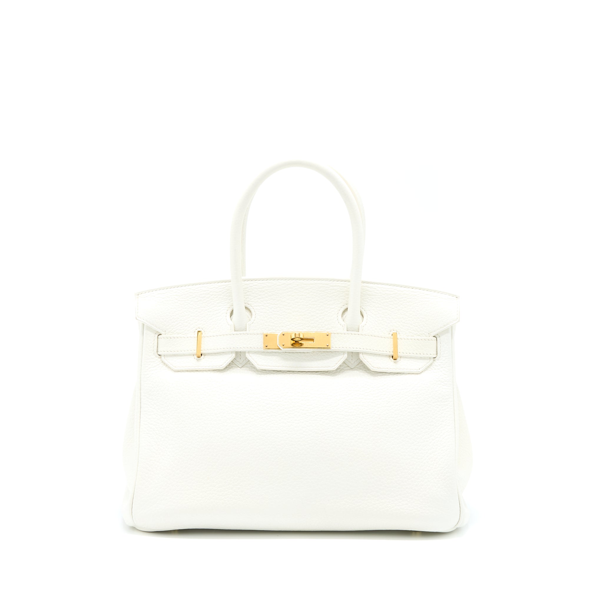 HERMES BIRKIN 30 CLEMENCE BLANC GHW