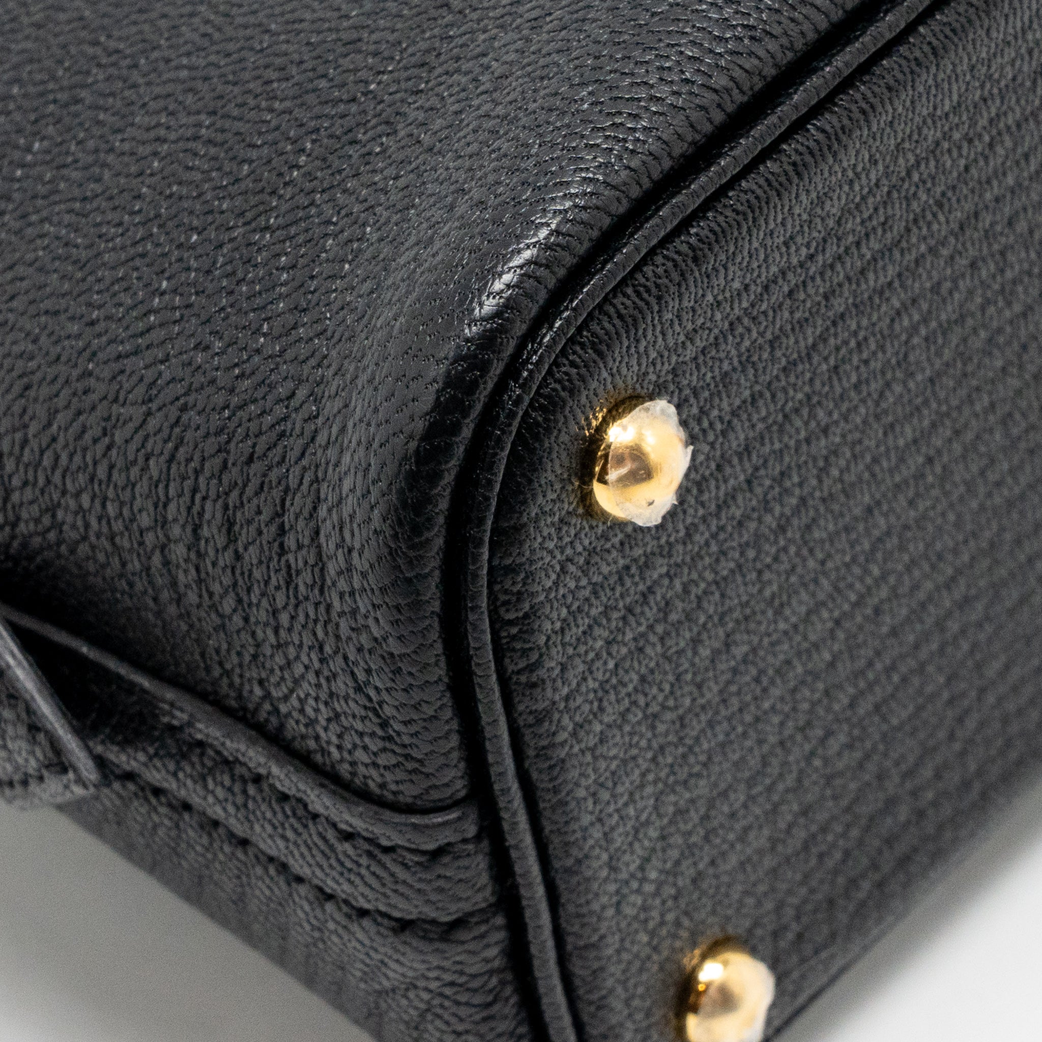 HERMES MINI BOLIDE CHEVRE MYSORE BLACK GHW
