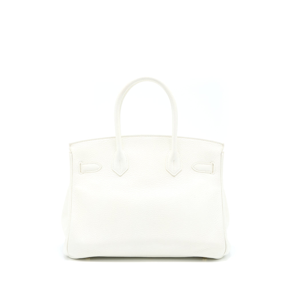 HERMES BIRKIN 30 CLEMENCE BLANC GHW